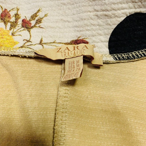 Zara Floral Print Stretch A-Line Skirt Size M - Picture 4 of 7